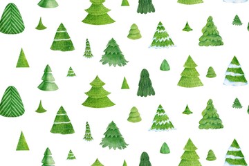 Seamless pattern with Christmas Tree. The illustration can be use for wrapping paper and scrapbooking.