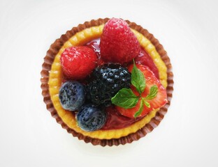 cake with berries