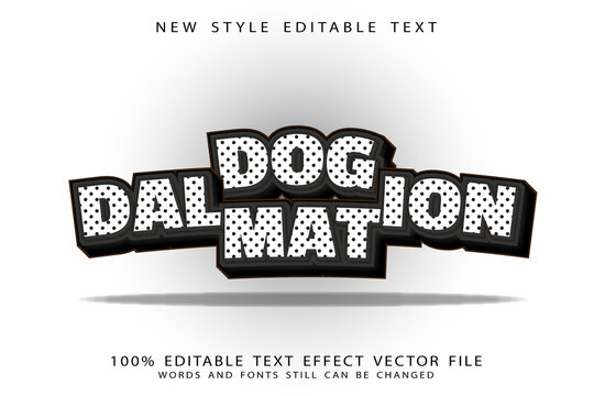 Dog Text Effect Emboss Cartoon Style