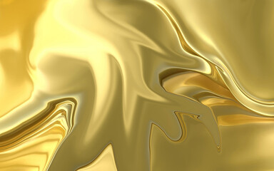 Bright golden abstraction with uneven lines. Liquid gold flows down. The gold sparkles and shimmers in the light. Gold spots.
