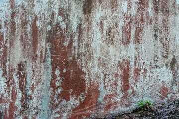 Old wall with red paint 03 - vintage and rusty - Chung Hom Kok Park - Hong Kong