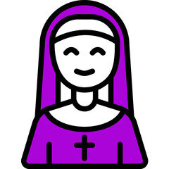 nun one color icon