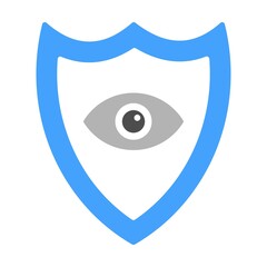 Eye Shield Flat Vector Icon Design