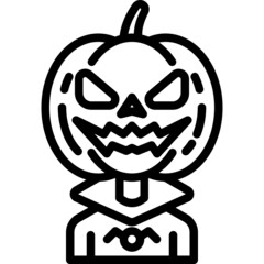 jack o lantern line icon
