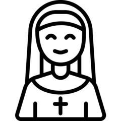 nun line icon