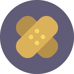 Bandage Flat Circle Vector Icon Design
