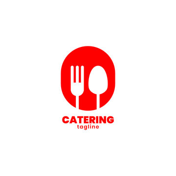 modern catering logo, food logo, restaurant logo premium vector