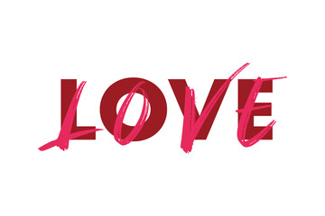 Modern, bold, vibrant typographic graphic design of a word 