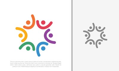 Global Community Logo Icon Elements Template. Community human Logo template vector. Community health care. Abstract Community logo