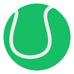 Editable design icon of tennis ball 