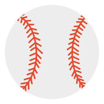Editable design icon of baseball 

