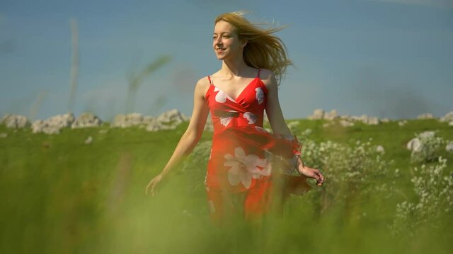 girl in a dress
