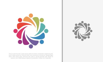 Global Community Logo Icon Elements Template. Community human Logo template vector. Community health care. Abstract Community logo