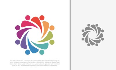 Global Community Logo Icon Elements Template. Community human Logo template vector. Community health care. Abstract Community logo