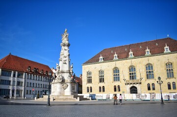 Fototapeta premium Holy Trinity Statue in Buda Castle, Located near Matthias Church and Fisherman’s Bastion.