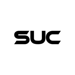 SUC letter logo design with white background in illustrator, vector logo modern alphabet font overlap style. calligraphy designs for logo, Poster, Invitation, etc.