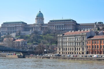 The Hungarian National Gallery, was established in 1957 as the national art museum. Located along the Danube River in Budapest, HUNGARY.
