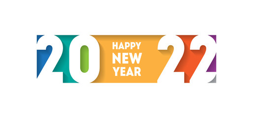Cover of business diary for 20 22 with wishes. Brochure or calendar cover new year's design template. The art of cutting paper. Happy new year 2022, horizontal banner. Vector.