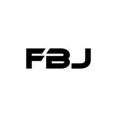 FBJ letter logo design with white background in illustrator, vector logo modern alphabet font overlap style. calligraphy designs for logo, Poster, Invitation, etc.