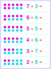 Exercise for children in primary school, learn Worksheet activity for kids