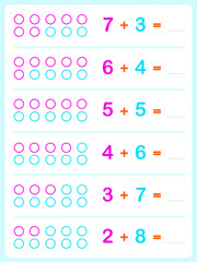 Exercise for children in primary school, learn Worksheet activity for kids