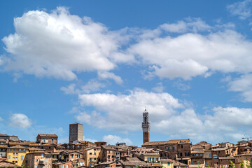 Panoramic photo of Siena, in Tuscany