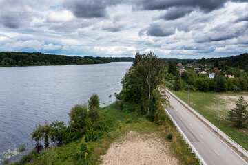 Fototapeta premium Daugava river next to Jaunjelgava, Latvia.