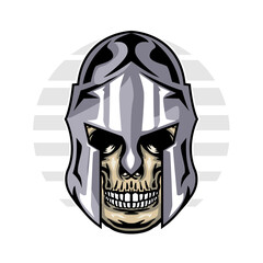 Fototapeta premium Skull in a spartan helmet