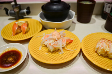 Japan sushi shrimp with others dish