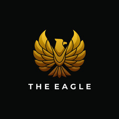 Vector logo illustration eagle gradient colorful style Premium Vector  