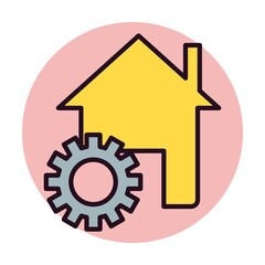 Under Construction Linear Vector Icon Design