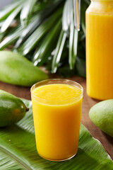 A delicious and refreshing summer drink,mango juice