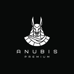 Anubis simple logo vector icon template Premium Vector 