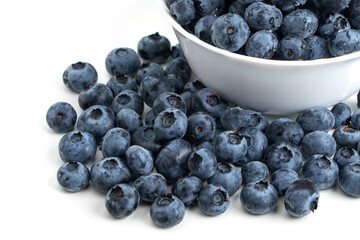 Blueberry antioxidant superfood isolated on white