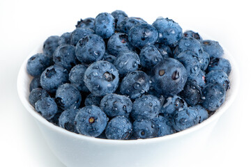 Blueberry antioxidant superfood isolated on white
