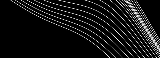 Abstract black and white backdrop. Minimal vector geometric background with lines
