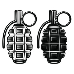 Grenade black illustration vintage style