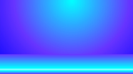 Fototapeta premium Blue studio room backdrop background soft light. Mock up template product display.