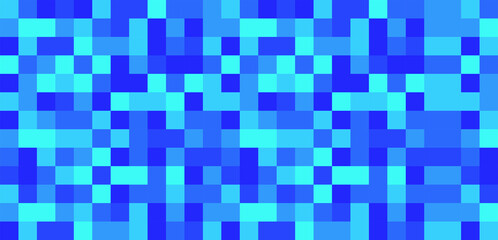 Blue mosaic pattern. Abstract geometric background. Pixel. Vector.