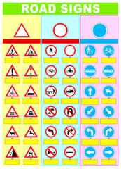 set of traffic signs icons
