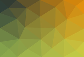 abstract Green orange polygonal vector background