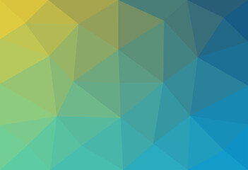 Obraz premium abstract green yellow blue polygonal vector background