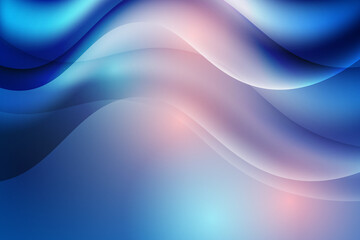 Abstract gradient red and blue wavy shape background. Vector.
