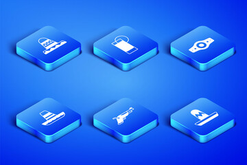 Set Mexican sombrero, Vintage pistols, Tequila glass with lemon and Wrestling championship belt icon. Vector