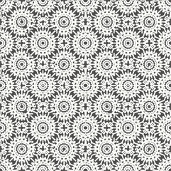 Folk ornament seamless pattern. Tribal design background. Bohemian style. Ethnic embroidery. Surface design for fabric, wrapping paper, wallpaper. Vector.