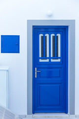 Blue door in Greece