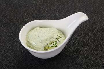Cottage cream snack with herbs