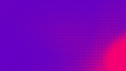 Dots halftone purple pink color pattern gradient texture with technology digital background. Pop art comics with nature graphic design.