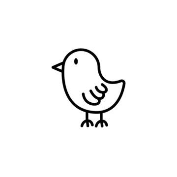 Icono de pájaro. Ave. Concepto de animales. Ilustración vectorial