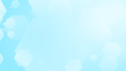 Obraz premium Abstract hexagon cross geometric white blue pattern medical background.